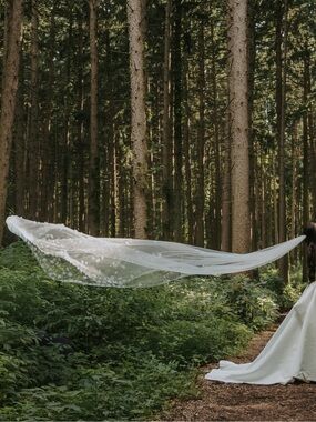 3D Floral Pearl Cathedral Veil